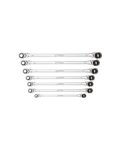 KTIXDKITDBM14 image(0) - K Tool International Wrench Set 7 Piece Metric Ratcheting Reversible Double Box Universal Spline 90 Tooth (KTIXDDBM4 and KTIXDDBM10)