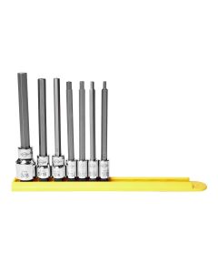 MAY16033 image(0) - Mayhew Mayhew 7 PC Medium SAE Hex Insert Socket Bit Set