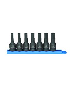 KDT84940 image(0) - GearWrench 7 Piece 1/2 Inch Drive Hex Bit Impact Metric Socket Set