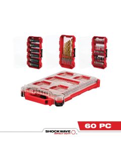 MLW48-32-5162 image(0) - Milwaukee Tool 60 SHOCKWAVE Impact Duty Alloy Steel Screw Driver Bit Set with PACKOUT Case