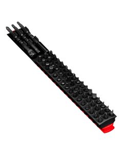 ERN5740 image(0) - Ernst Mfg. 13" 54 Tool Magnetic Bit Bar - Red/Black