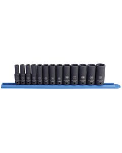 KDT84914N image(0) - GearWrench 13 Piece 3/8 Inch Drive 6 Point Deep Impact Metric Socket Set