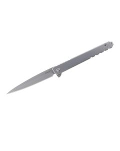 COS30855 image(0) - COAST Products LX530 1919 Founders Series Origin Assisted Open Titanium Nitride Coated 9Cr18Mov Drop Point Blade with Frame Lock Folding Pocket Knife - Silver