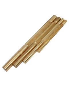 KTI72980 image(0) - K Tool International 4 Piece Brass Punch Set In Vinyl Pouch