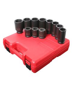 SUN4011M image(0) - SUNEX SOCKET SET IMPACT 3/4"DR.11PC MET.DEEP SET