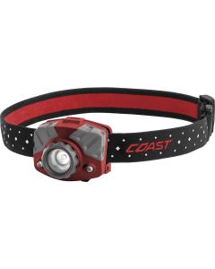 COS20618 image(0) - COAST Products FL75R 1000 Lumen Rechargable 168M Pure Beam Focusing Headlamp in Box - Red