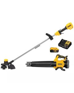 DWTDCKO215P1 image(0) - DeWalt 20V Lithium-Ion Cordless String Trimmer and Blower Combo Kit with 5.0 Ah Battery and Charger
