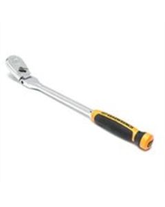 KDT81370T image(0) - GearWrench 1/2 Inch Drive 90-Tooth Dual Material Flex Head Teardrop Ratchet 17 Inch