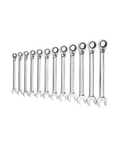 KDT9620N image(0) - GearWrench 12 Piece 72-Tooth 12 Point Reversible Ratcheting Combination Metric Wrench Set