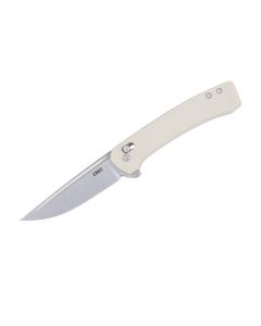 CRK7075S image(0) - CRKT (Columbia River Knife) Q Compact 14C28N Stonewash Plain Blade Folding Knife with Crossbar Lock Glass-Reinforced Nylon Handle - Sand