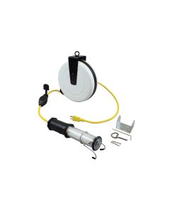 GEN1935-8010 image(0) - SafTlite by General Manufacturing Stubby II with End Light on 35 Foot Reel and 10 Amp Inline Tool Tap Black Handle