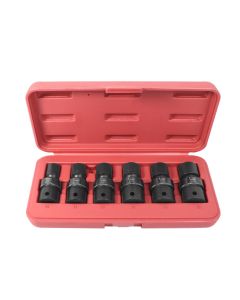 KTI38500 image(0) - K Tool International Socket Set Impact Flex 1/2 Inch Drive 6 Piece Metric