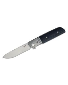 CRK5720 image(0) - CRKT (Columbia River Knife) Bamboozled D2 Satin Plain Blade Assisted Folding Knife with Liner Lock G10 w/Stainless Steel Bolster Handle - Black