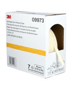 MMM9973 image(0) - 3M Soft Edge Foam Masking Tape 09973, 3/4 in x 115 ft (19 mm x 35 m)