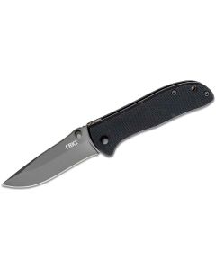 CRK6450K image(0) - CRKT (Columbia River Knife) Drifter 8Cr14MoV Titanium Nitride Plain Blade Folding Knife with Liner Lock G10 Handle - Black