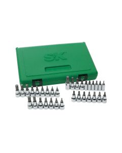 SKT89039 image(0) - S K Hand Tools Socket Bit Set 1/4 & 3/8In. 33 Pc. Torx Hex Sd