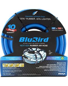 BLBBB12100 image(2) - BluBird Rubber Air Hose Assembly 1/2" x 100'
