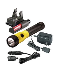 STL76182 image(0) - Streamlight 485 Lumen PolyStinger LED Flashlight - 120V/100V AC/12V DC PiggyBack - Yellow
