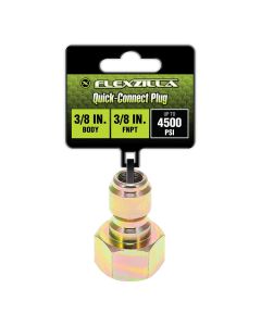 LEGPW3590 image(0) - Flexzilla Quick-Connect Plug, 3/8" Body x 3/8" FNPT, Steel