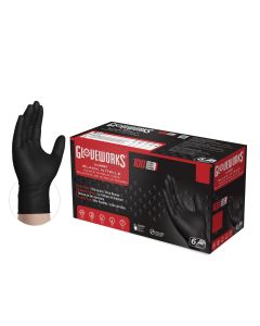 AMXGWBN49100 image(0) - Gloveworks Gloves Heavy Duty Black Nitrile XXL