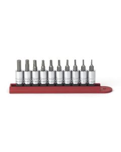 KDT80323 image(0) - GearWrench 10 Piece 1/4 Inch Drive Hex Bit SAE Socket Set
