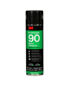 MMM30023 image(0) - 3M Hi-Strength Spray Adhesive 90, Clear, 24 fl oz Can (Net Wt 17.6 oz), NOT FOR SALE IN CA AND OTHER STATES