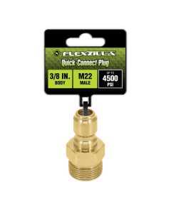 LEGPW3491 image(0) - Flexzilla Quick-Connect Plug, 3/8" Body x M22 Male, Steel
