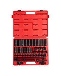 SUN2569 image(0) - SUNEX 1/2" Drive 43 Piece Metric Master Impact Socket Se
