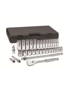 KDT80715 image(0) - GearWrench 33 Piece 1/2 Inch Drive 6 Point Standard & Deep SAE Mechanics Tool Set
