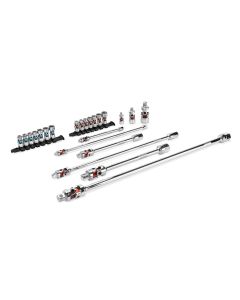 TIT85499 image(0) - Titan 23 pc. Auto-Flex&trade;� Socket and Extension Set