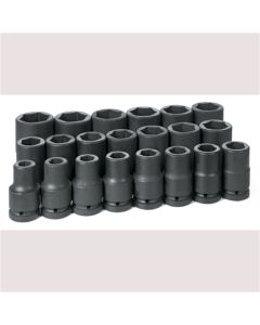 GRE9021D image(0) - Grey Pneumatic 1" Drive 21 Piece SAE Deep Impact Socket Set