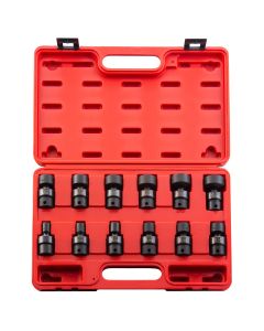 SUN3690 image(0) - SUNEX 12 PC 3/8" DR 12 PT UNIV IMPACT SOCKET SET SAE