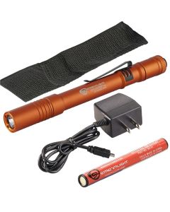STL66147 image(0) - Streamlight Stylus Pro USB LED 350 Lumen Penlight with 120V AC Charge Cord - Color Orange