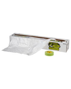 MMM6728 image(0) - 3M Premium Plastic Sheeting with 233+ Masking Tape (36 mm), 06728, 16 ft x 400 ft