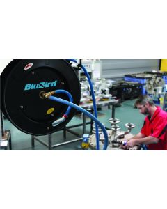 BLBBBR1250 image(8) - BluBird 1/2" x 50 Retractable Air Hose Reel - Black