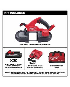 MLW2829-22 image(13) - Milwaukee Tool M18 FUEL Compact Band Saw Kit
