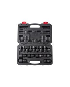 SUN2856 image(0) - SUNEX 15 PC 1/2" DR 12 PT SAE UNIVERSAL IMPACT SOCKET