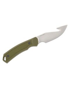 KER1883GH image(1) - Kershaw Descuhutes - Skinner, Gut Hook Drop Point with Gut Hook Fixed Blade Gutting and Skinning Knife - Olive