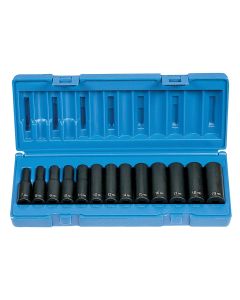 GRE1203MD image(0) - Grey Pneumatic 3/8" Drive 13 Piece Deep Metric Set - 12 Point