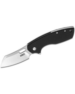 CRK5315G image(0) - CRKT (Columbia River Knife) Pilar Large 8Cr14MoV Satin Plain Blade Folding Knife with Frame Lock G10 Handle - Black