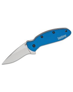 KER1620NB image(0) - Kershaw Scallion Assisted Open Inset Liner Lock Drop Point Blade EDC Folding Pocket Knife - Navy Blue