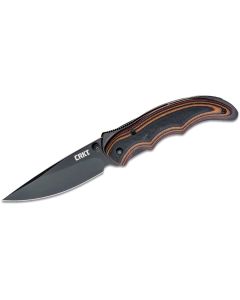 CRK1105K image(0) - CRKT (Columbia River Knife) Endorser 8Cr14MoV Oxide Plain Blade Assisted Folding Knife with Liner Lock G10 Handle - Black