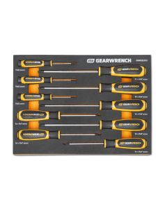 KDTGWMSSCRTX image(0) - GearWrench 10 Piece Torx&reg; Dual Material Screwdriver Set in Foam Storage Tray