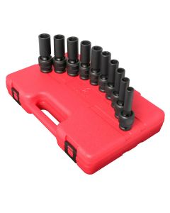 SUN2658 image(0) - SUNEX SOCKET SET IMPACT 1/2IN. DRIVE 10PC UNIV DEEP MET