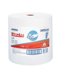 KIM34955 image(0) - Kimberly-Clark WYPALL X60 WIPERS WHITE JUMBO ROLL KREW 500