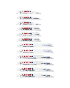 LEX1214412RKD image(0) - Lenox Tools DEMOWOLF Bimetal Reciprocating Saw Blade Bit Kit - 12 Piece