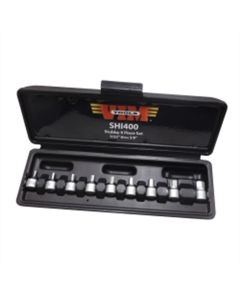 VIMSHI400 image(0) - VIM Tools 10 Piece 1/4�� Dr. Stubby Half-Cut SAE Hex Driver Set, Includes 5/64�� &hyphen; 3/8��