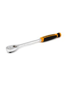 KDT81029T image(0) - GearWrench 1/4 Inch Drive 90-Tooth Long Handle Dual Material Teardrop Ratchet 8 Inch