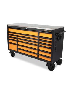 KDT83248 image(0) - GearWrench 72 Inch 18 Drawer Rolling Tool Cabinet with Stainless Steel Worktop with Black Drawer Pull