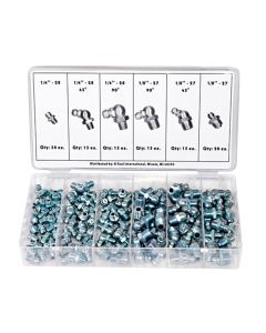 KTI00074 image(0) - K Tool International 110 Piece Hydraulic Grease Fitting Assortment